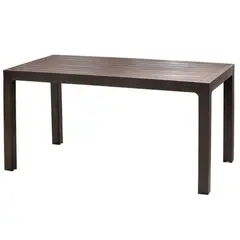 REYPLAST - Mesa Terraza Roble Tipo Madera 150x80 Cm
