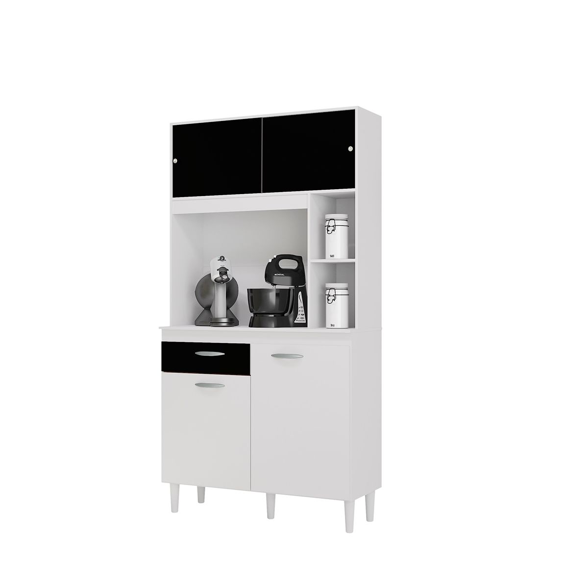 TAHUARI - Mueble de cocina Duna 90 blanco/negro