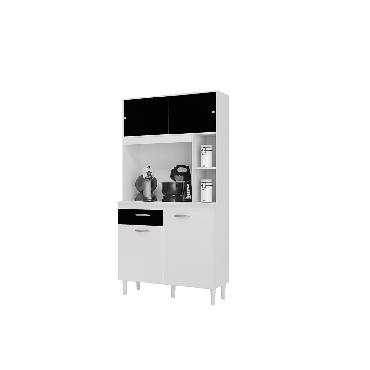 TAHUARI - Mueble de cocina Duna 90 blanco/negro