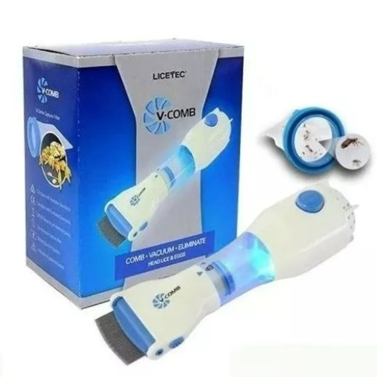 GENERICO - Cepillo Saca Piojos Aspiradora Electrico Liendres Limpieza