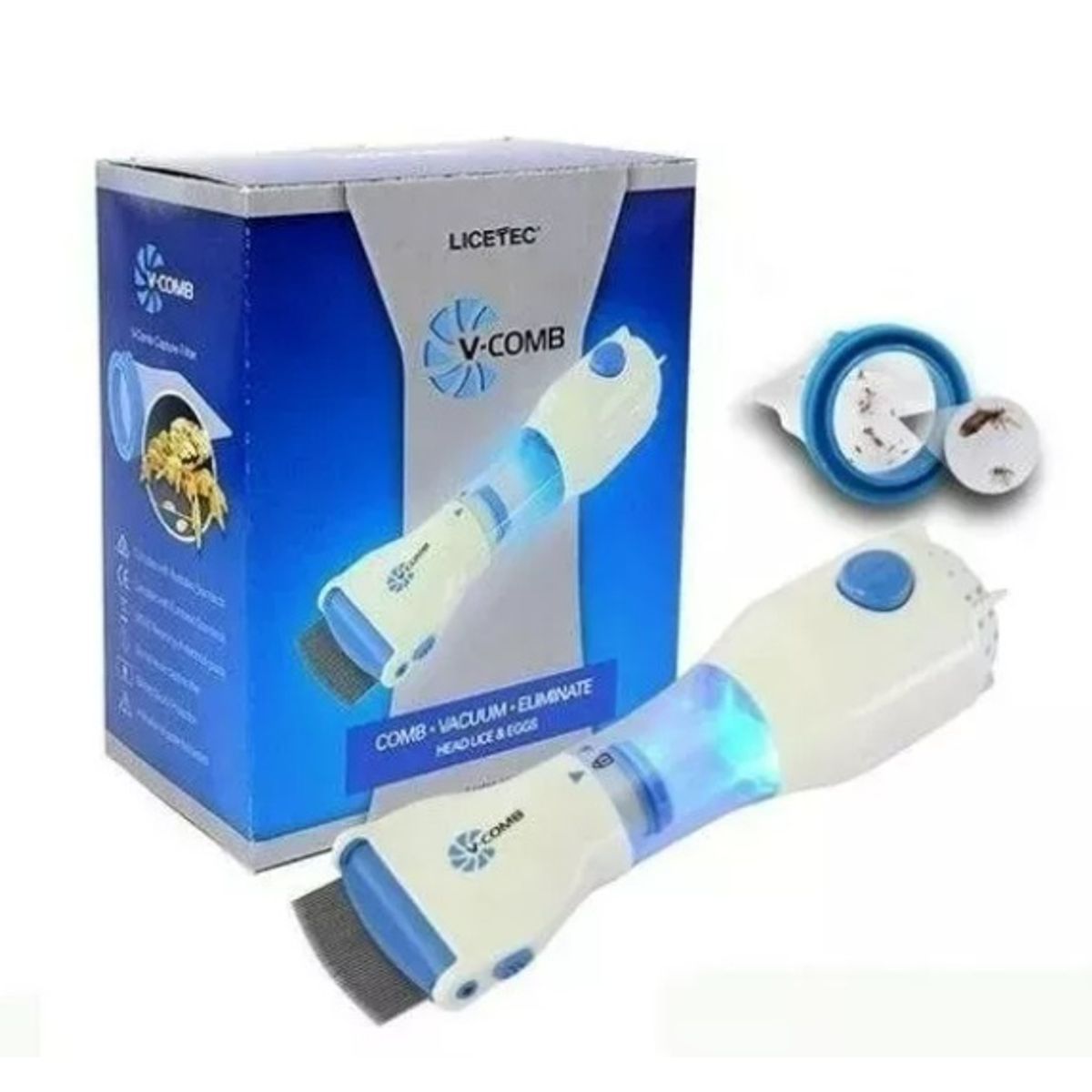 GENERICO - Cepillo Saca Piojos Aspiradora Electrico Liendres Limpieza