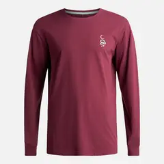 HAKA HONU - Polera Hombre Norte Sur Burdeo