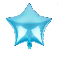 GENERICO - Globo Diseño Estrella 5 Puntas - Celeste
