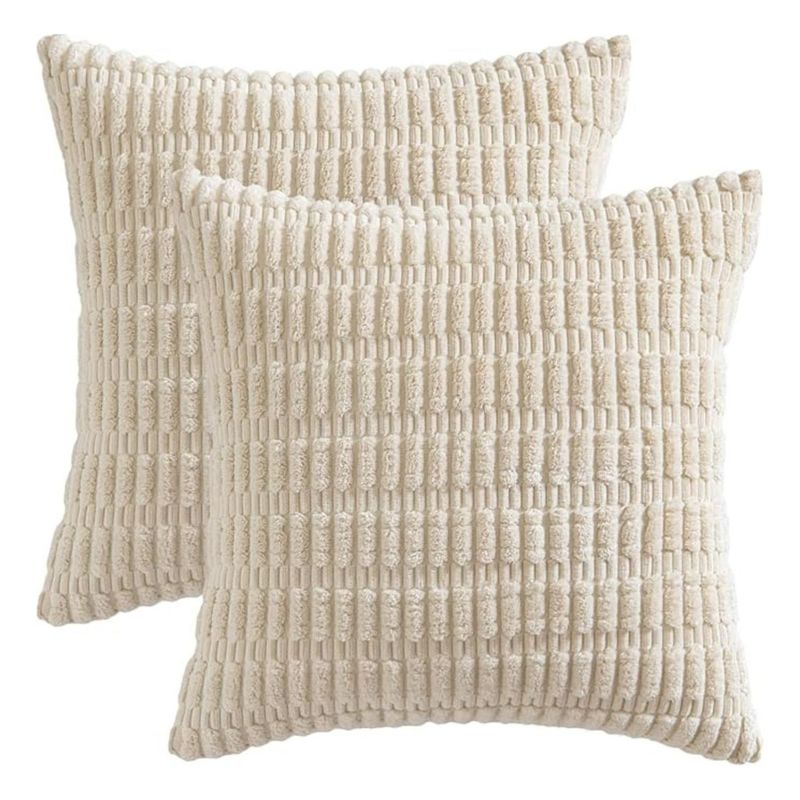 AZ AURAZEUS - Fundas De Cojines Blanco Set X2 Cama Sillon Suave 45 X 45 Almohada AZ