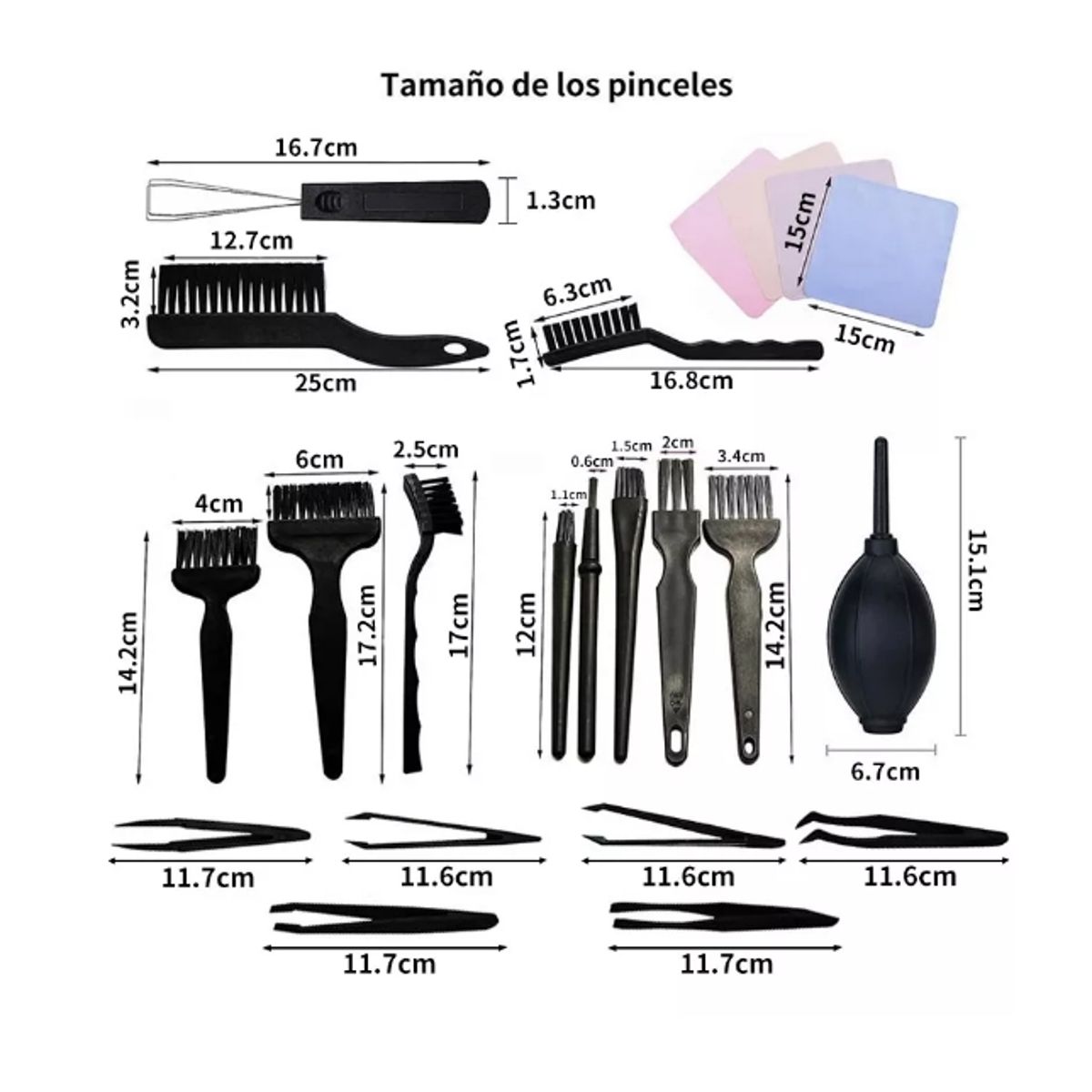 GENERICO - 22 Cepillos Antiestáticos Para Limpieza, Uso En Electrónica