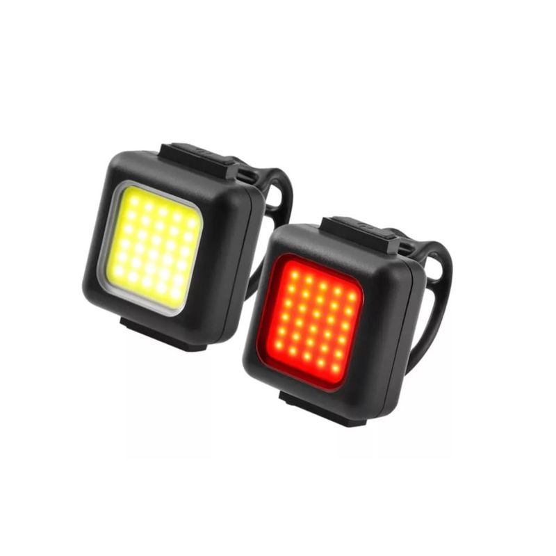 GENERICO - Kit Luces Para Bicicleta Frontal Y Trasera 130 Lumenes X2