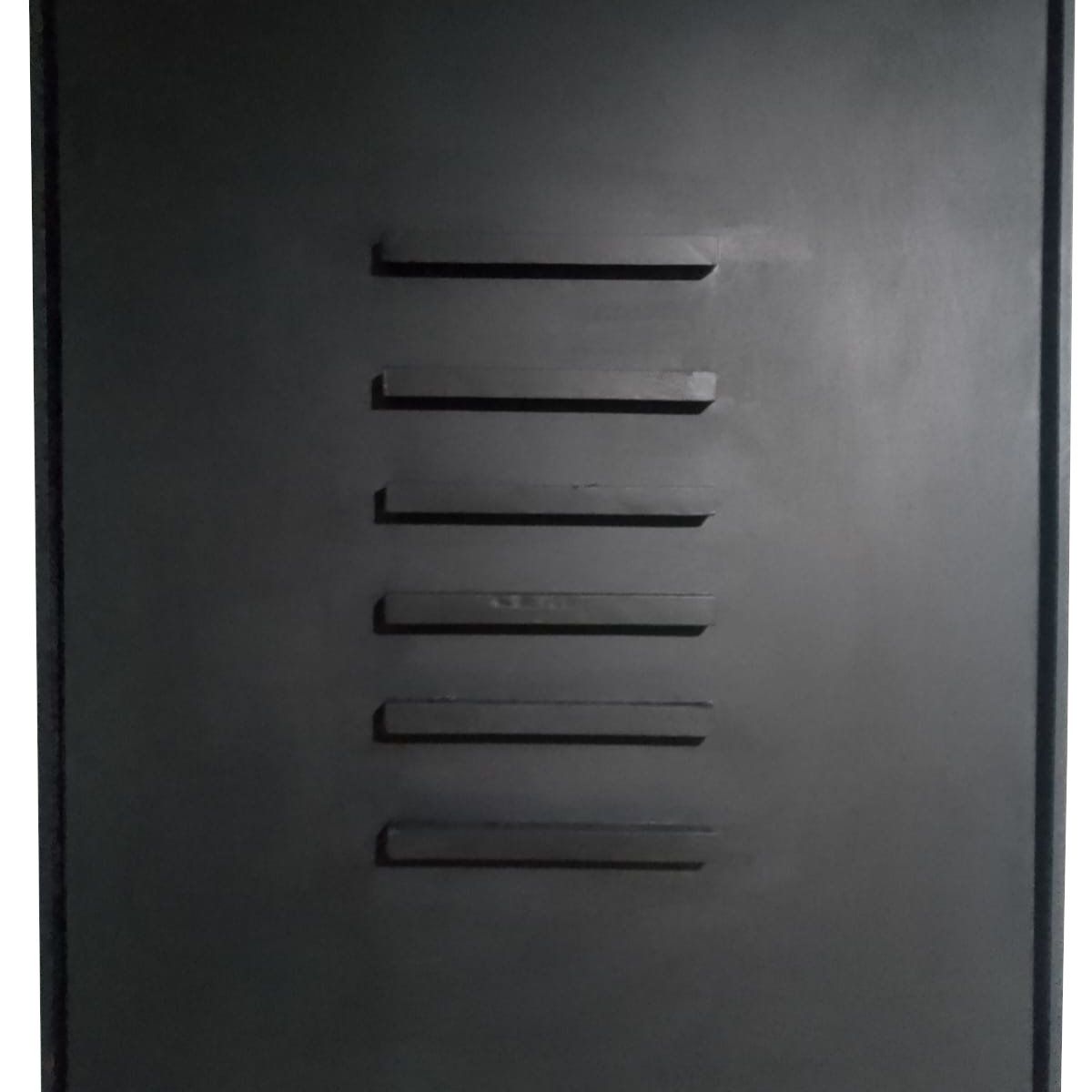 GENERICO - Cuadro Decorativo Abstracto Barras Madera Relieve Negro Acrílico Sobre Lienzo 90x70 cm