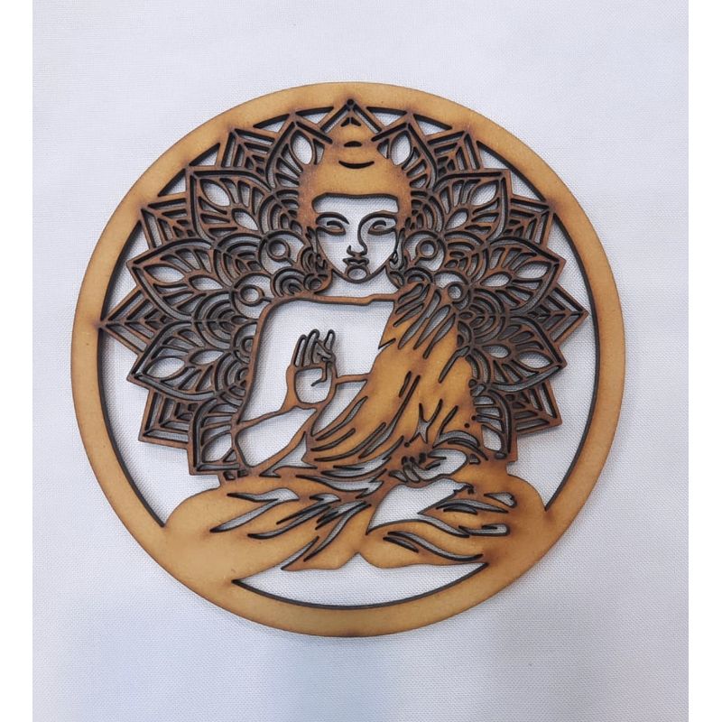 GENERICO - Buda MDF color natural 15 cm de diámetro.