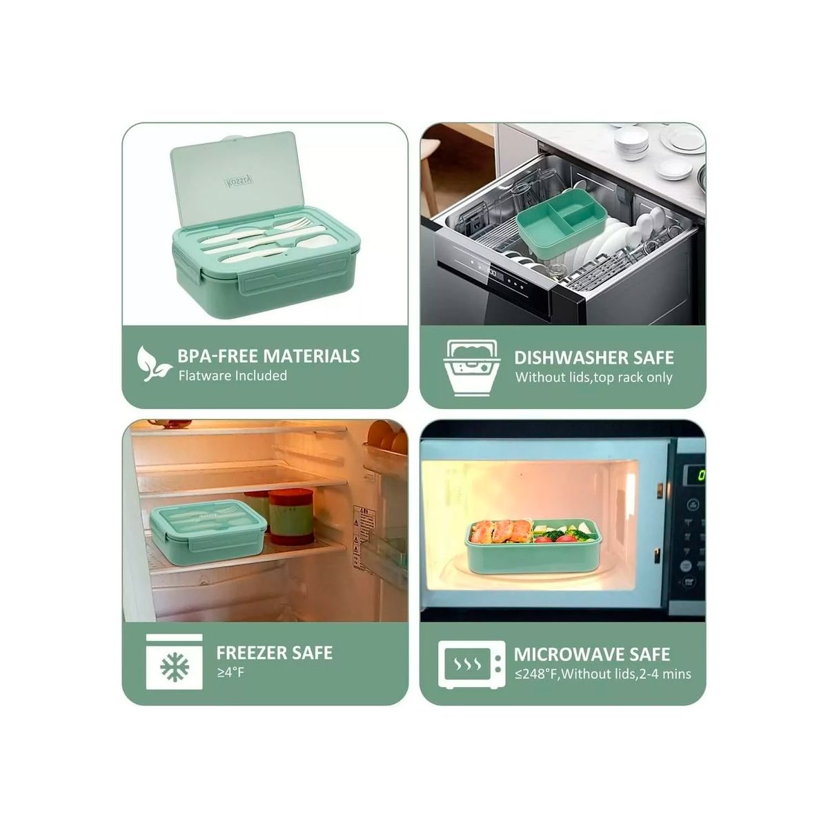 GENERICO - Fiambrera Para Microondas Contenedor De Alimentos Topper