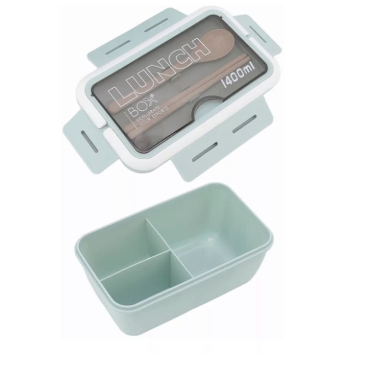 GENERICO - Fiambrera Para Microondas Bento Box Contenedor De 1400 Ml