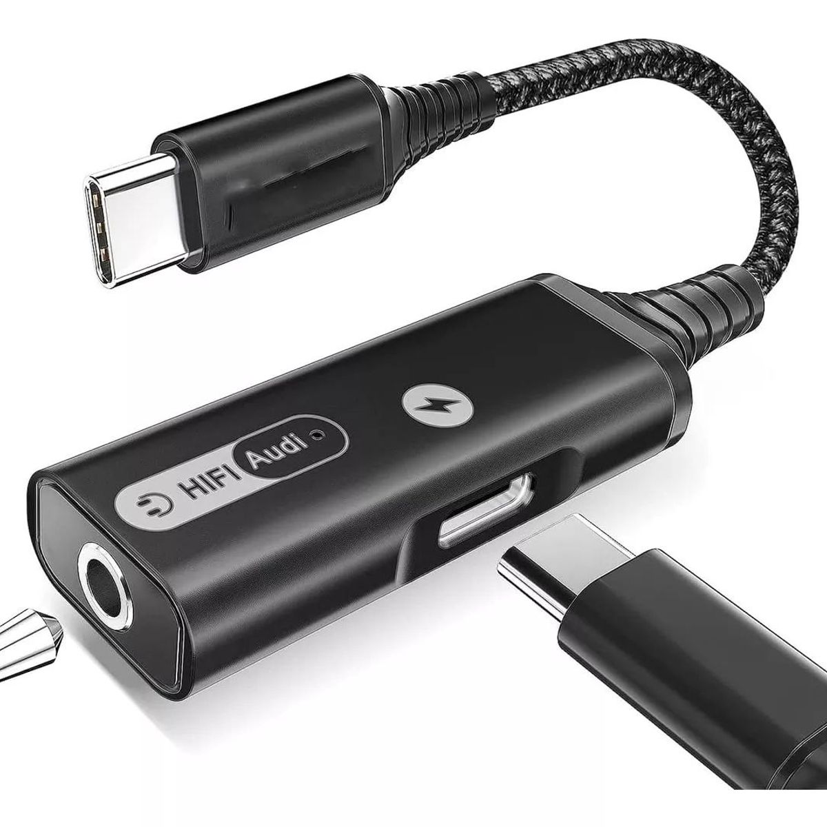KUANGYE - Adaptador de Audio USB-C 2 en 1,Usb Tipo C A  Jack 3.5mm,para Samsung