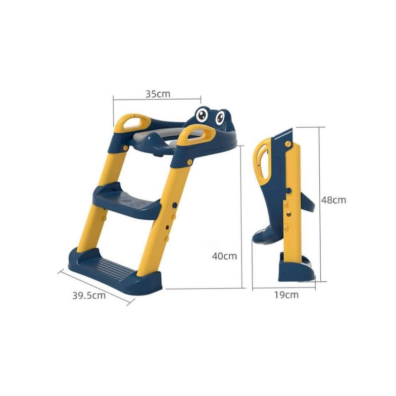 GENERICO - Asiento Adaptador Inodoro Escalera Para Niños Niñas Azul