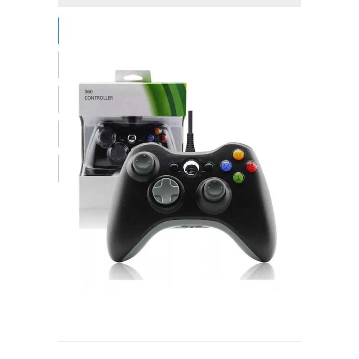 GENERICO - Joystick Mando Control Xbox 360 Pc Cable Alternativo Color Negro