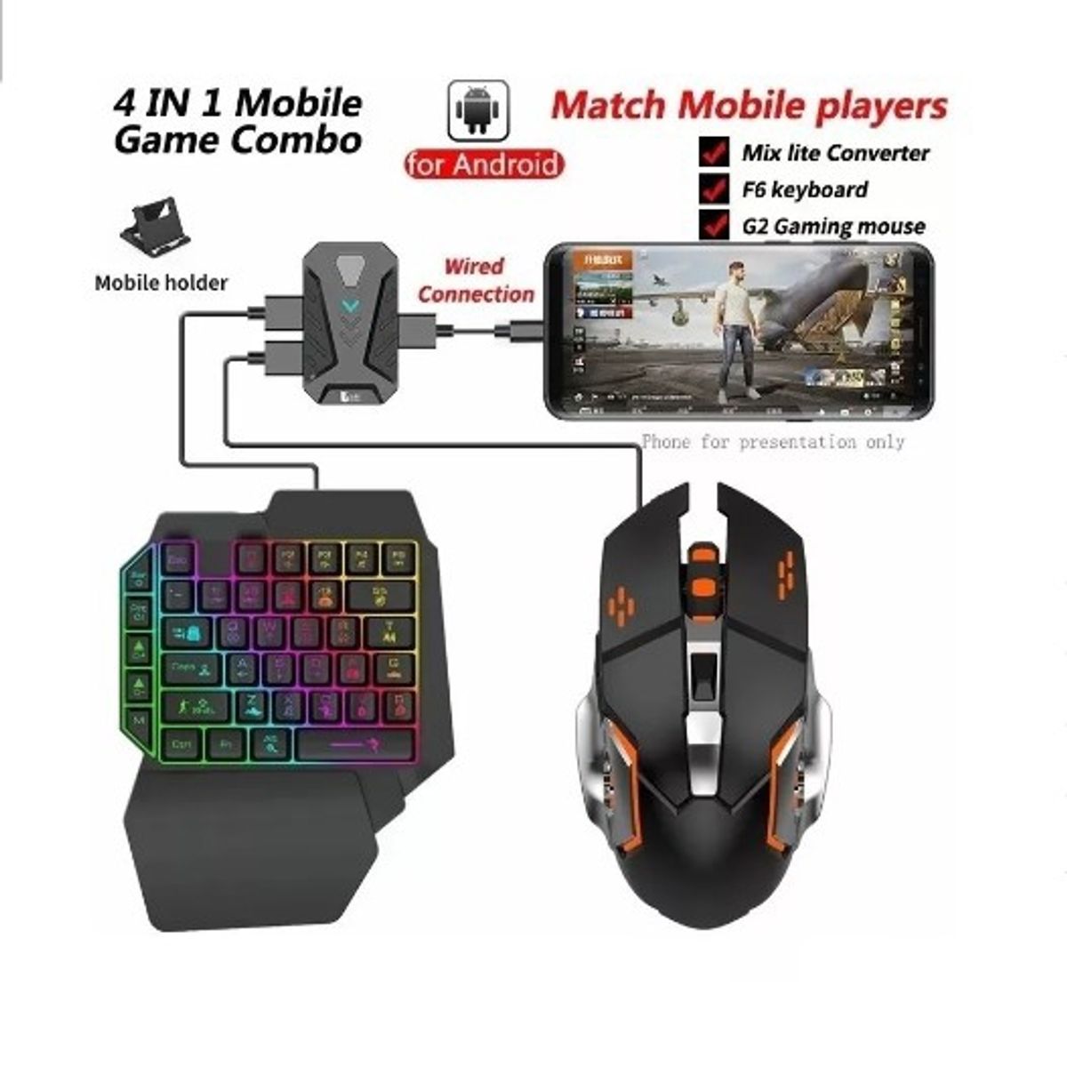 GENERICO - Convertidor De Teclado Y Mouse Para Juegos Móviles Mixpro