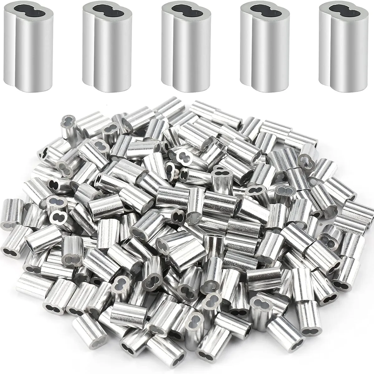 KUANGYE - Casquillo Para Piola O Cable De Acero 2mm O 1/12 200 Und