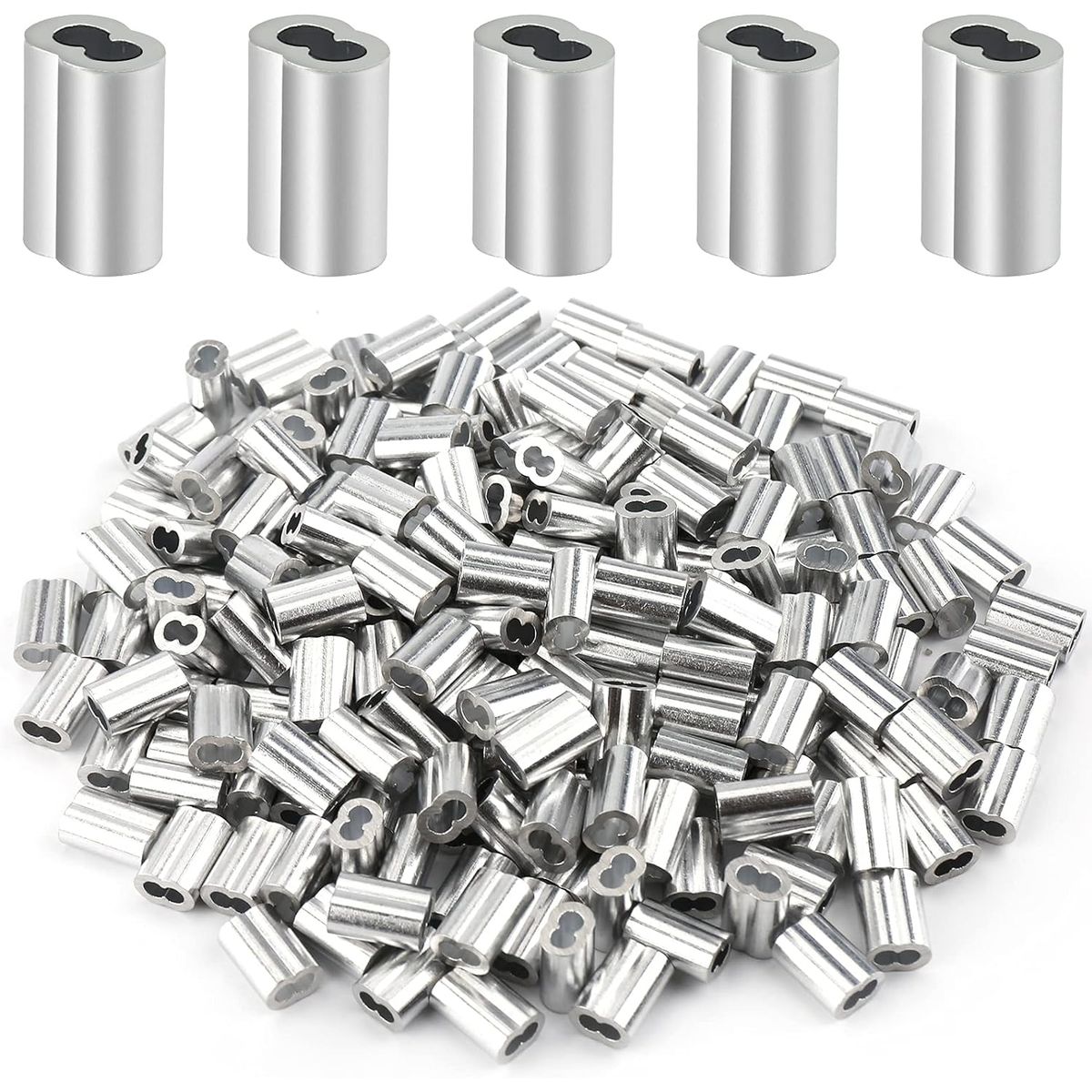 KUANGYE - Casquillo Para Piola O Cable De Acero 2mm O 1/12 200 Und