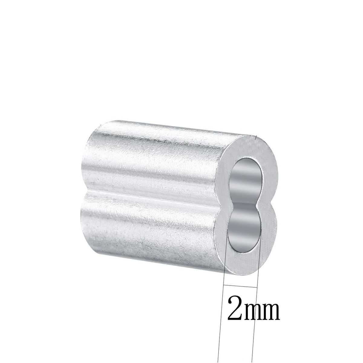 KUANGYE - Casquillo Para Piola O Cable De Acero 2mm O 1/12 200 Und