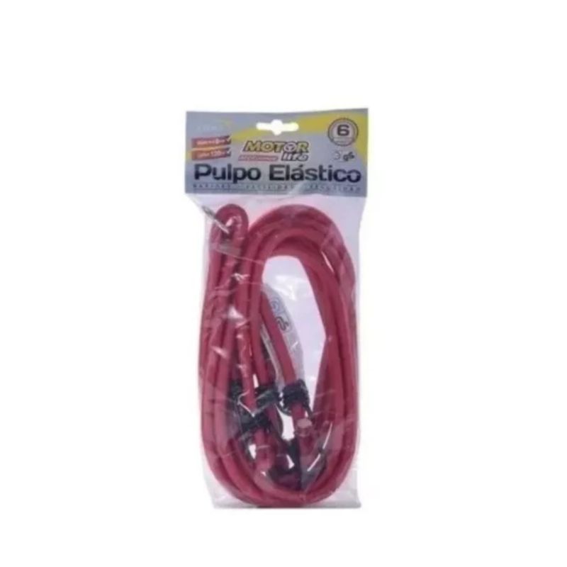 GENERICO - Pulpo Elastico 6 Brazos Gancho Ajustable 120 Cm. Motorlife