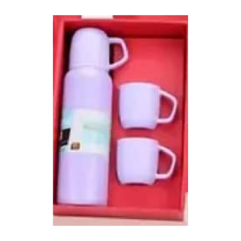 GENERICO - Set Termo 3 Tazas De 500 Ml Variedad De Colores, Lila
