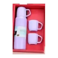 GENERICO - Set Termo 3 Tazas De 500 Ml Variedad De Colores, Lila