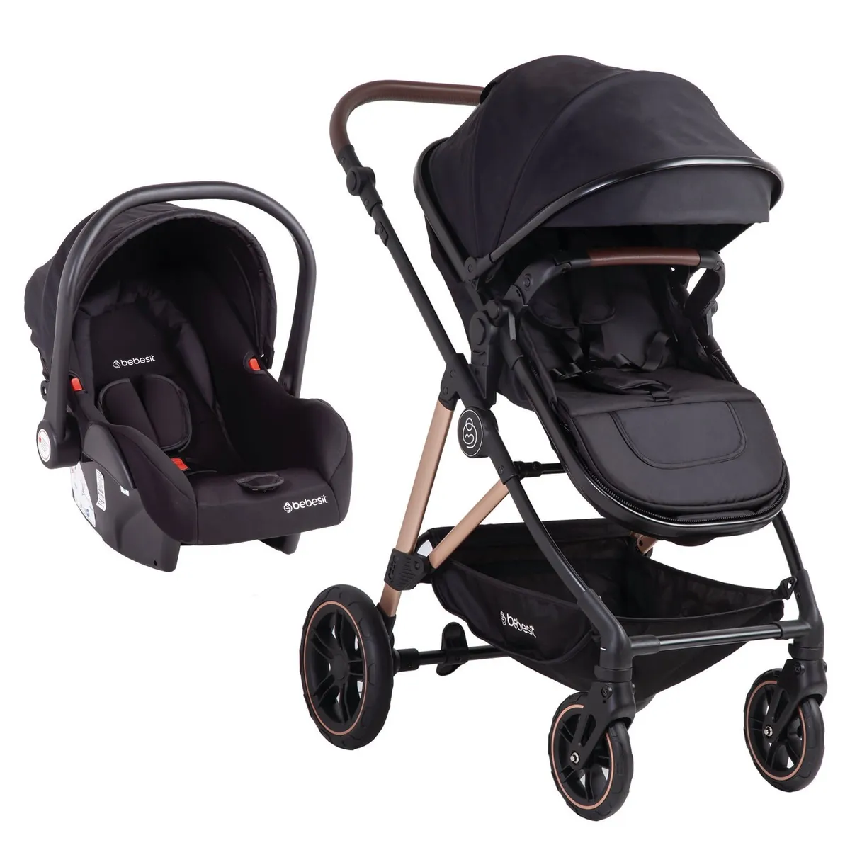 BEBESIT - Coche Travel System Neo Negro