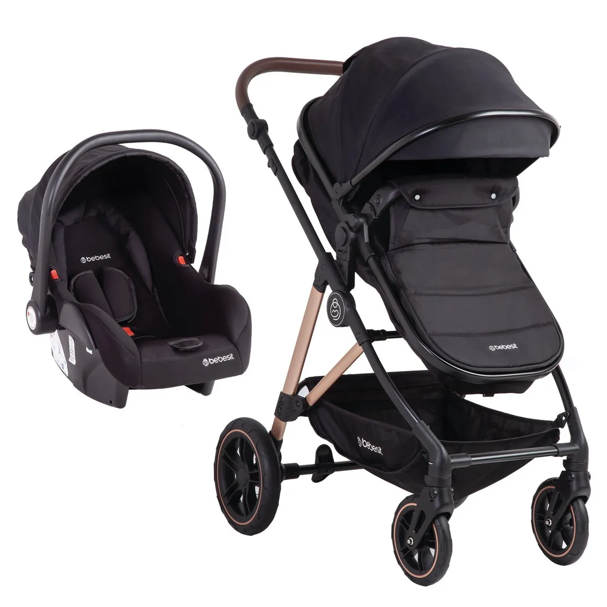 BEBESIT - Coche Travel System Neo Negro