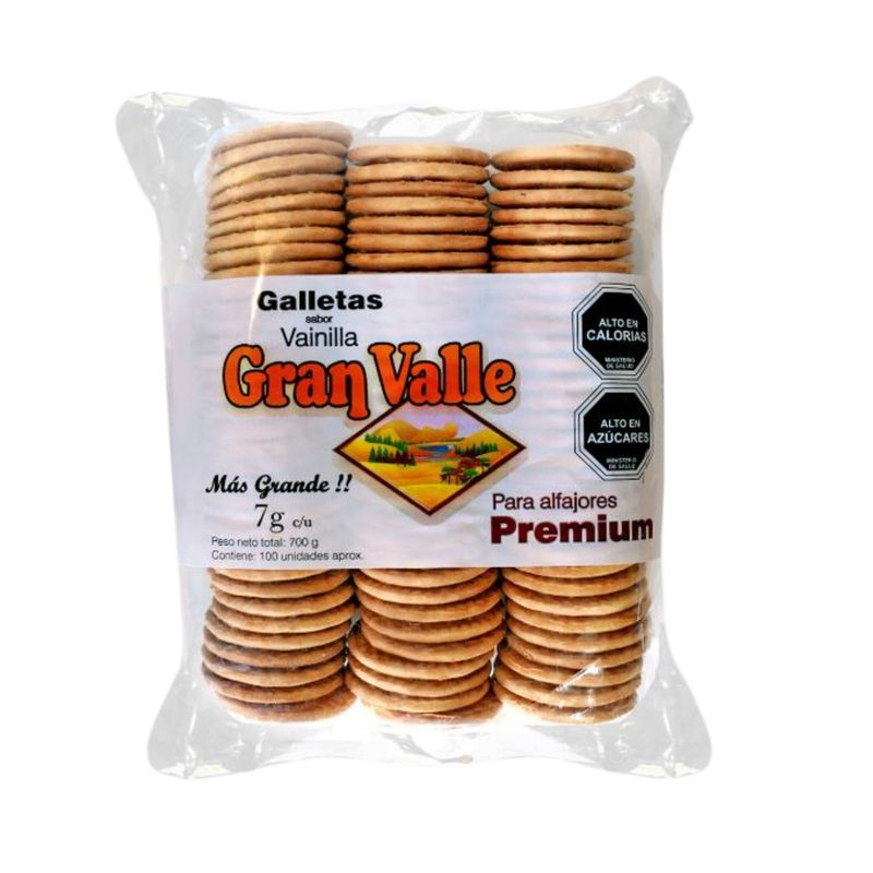GENERICO - Galletas Para Alfajor Gran Valle Vainilla 700 gr