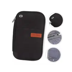 GENERICO - Bolsa Organizador Antirobo Impermeable Pasaporte Porta Viaje Negro