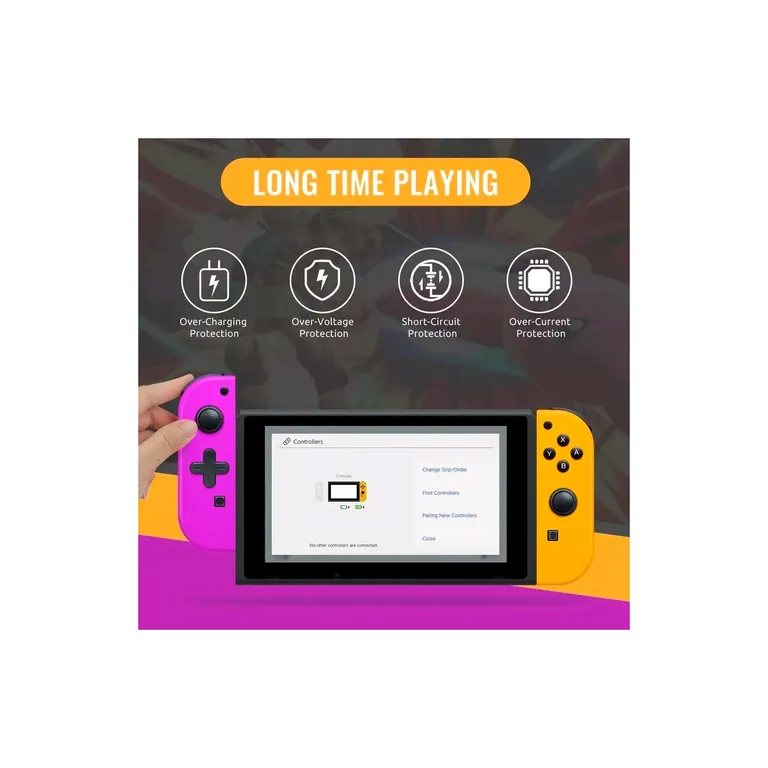 GENERICO Joycon Alternativo Para Nintendo Switch Orange Purple