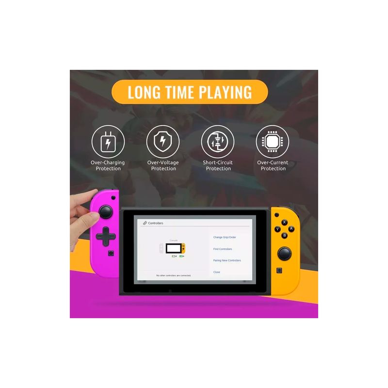 GENERICO - Joycon Alternativo Para Nintendo Switch Orange Purple
