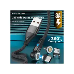GENERICO - Cable Magnético Carga Rápida + Trasmision De Datos 3 En 1