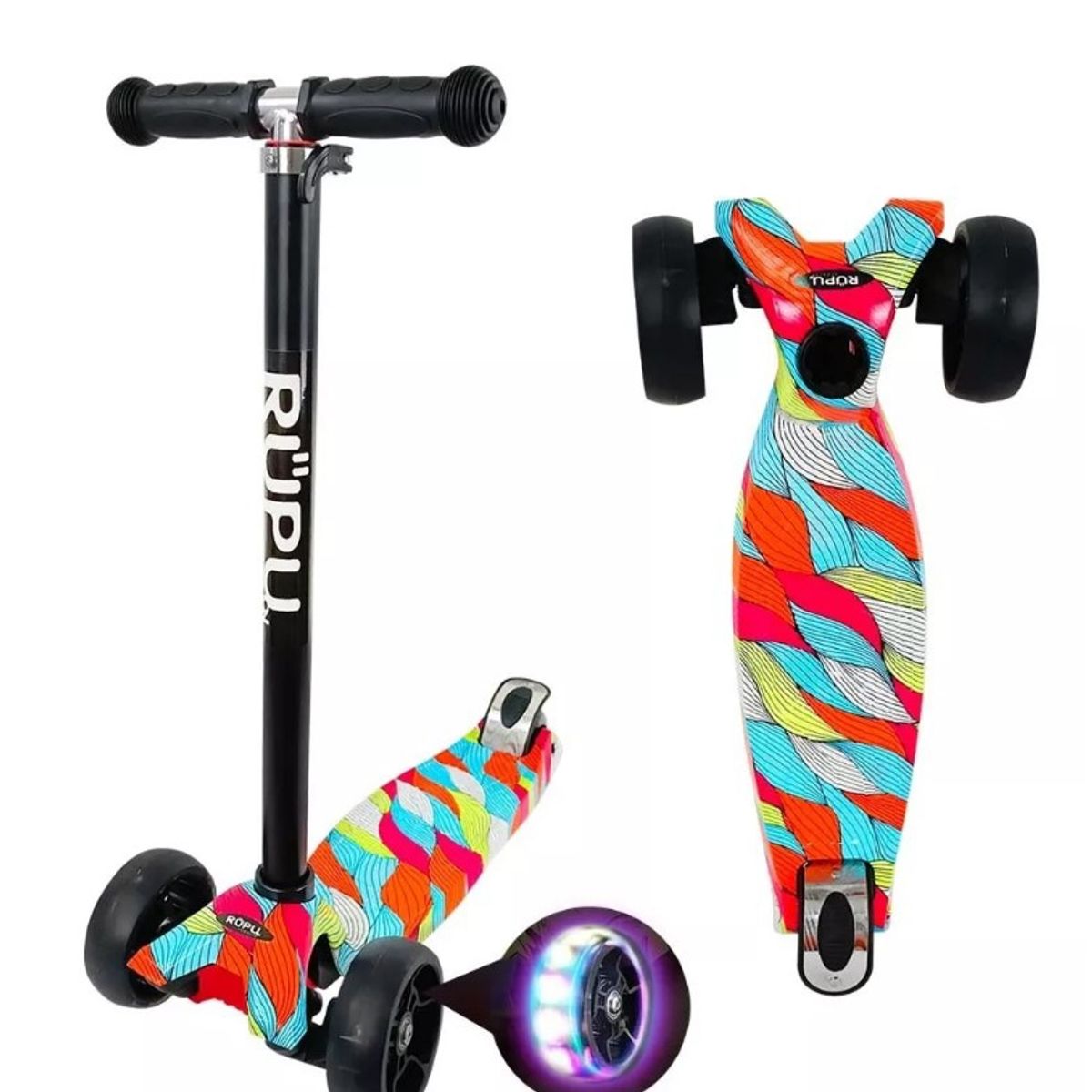GENERICO - Scooter Monopatin Many Colors Niñas Regulable Rueda Led