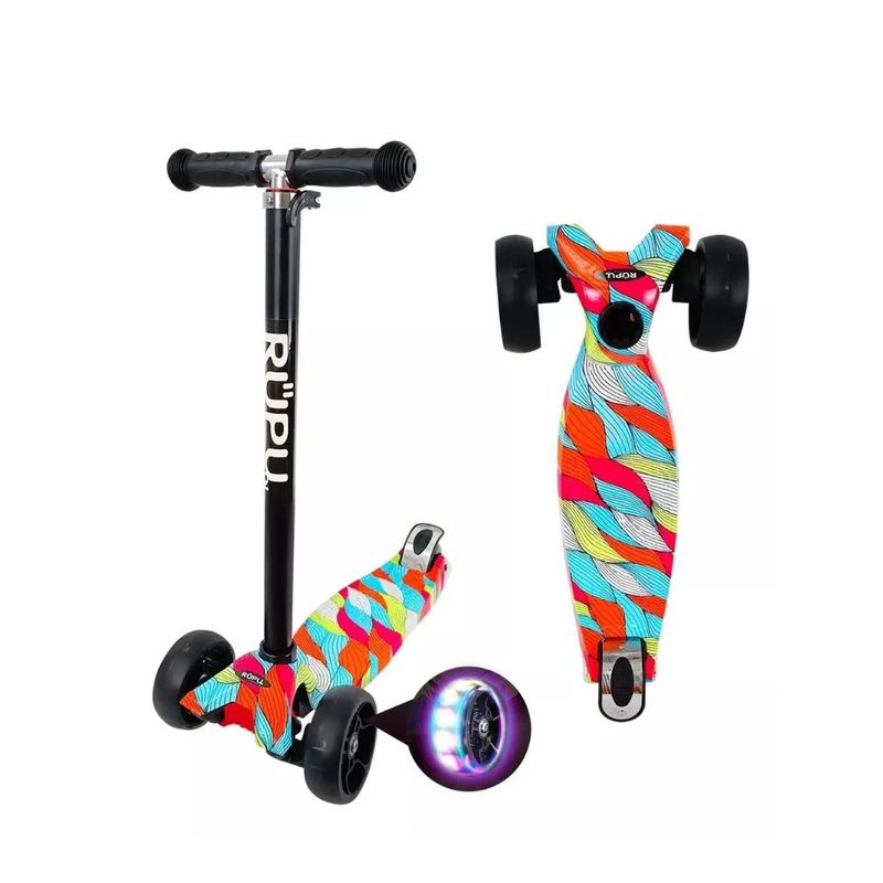 GENERICO - Scooter Monopatin Many Colors Niñas Regulable Rueda Led