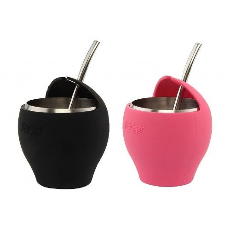 KEEP - Mate Set Con Bombilla 230ml 8 Oz Keep Yerba Mate Acero Inox