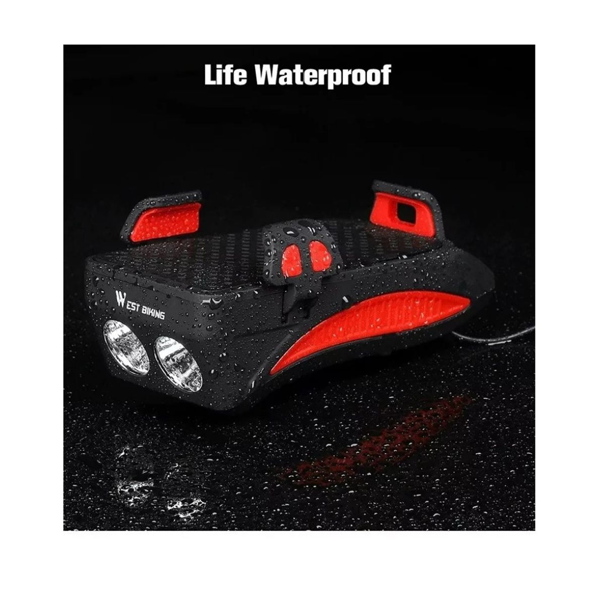 GENERICO - Luz Bicicleta Led Delantera Bocina Powerbank Telefono azul