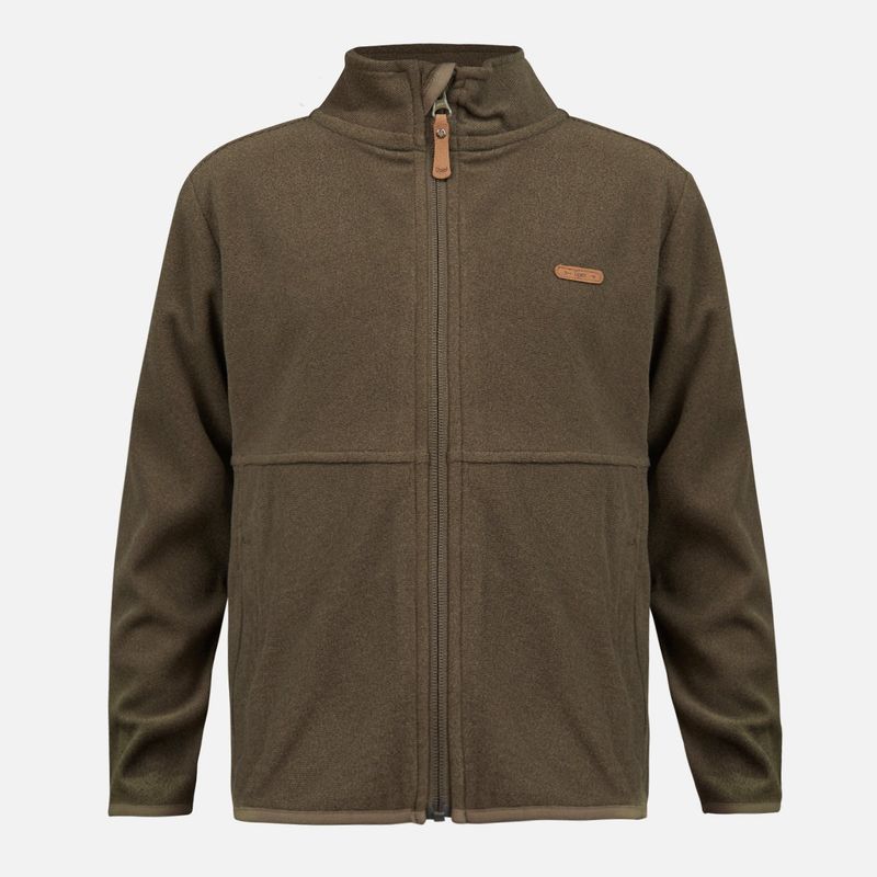 LIPPI - Poleron Niño Stripes Nano-F Full Zip Café Pardo Lippi