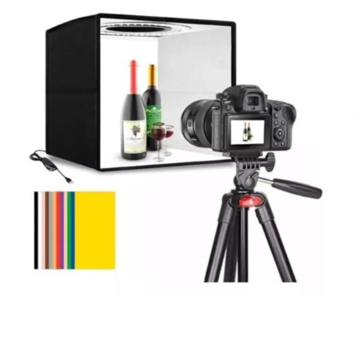 GENERICO - Estudio Fotográfico Portátil 40x40 - Caja De Luz Para Foto