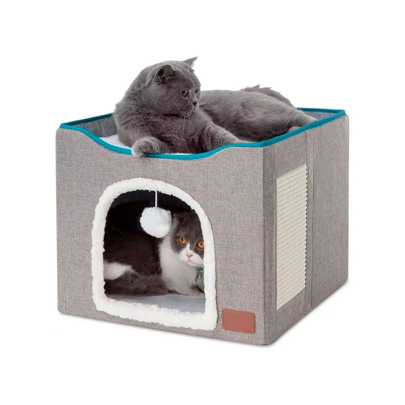 GENERICO - Perrera Plegable De Interior Cama Gato Iglu Cama Gato Color