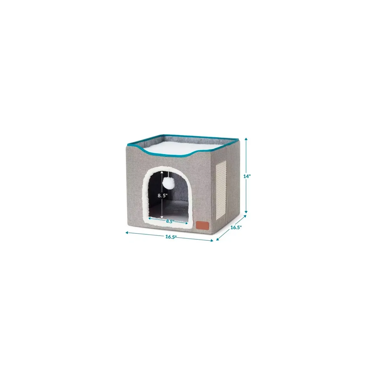 GENERICO - Perrera Plegable De Interior Cama Gato Iglu Cama Gato Color