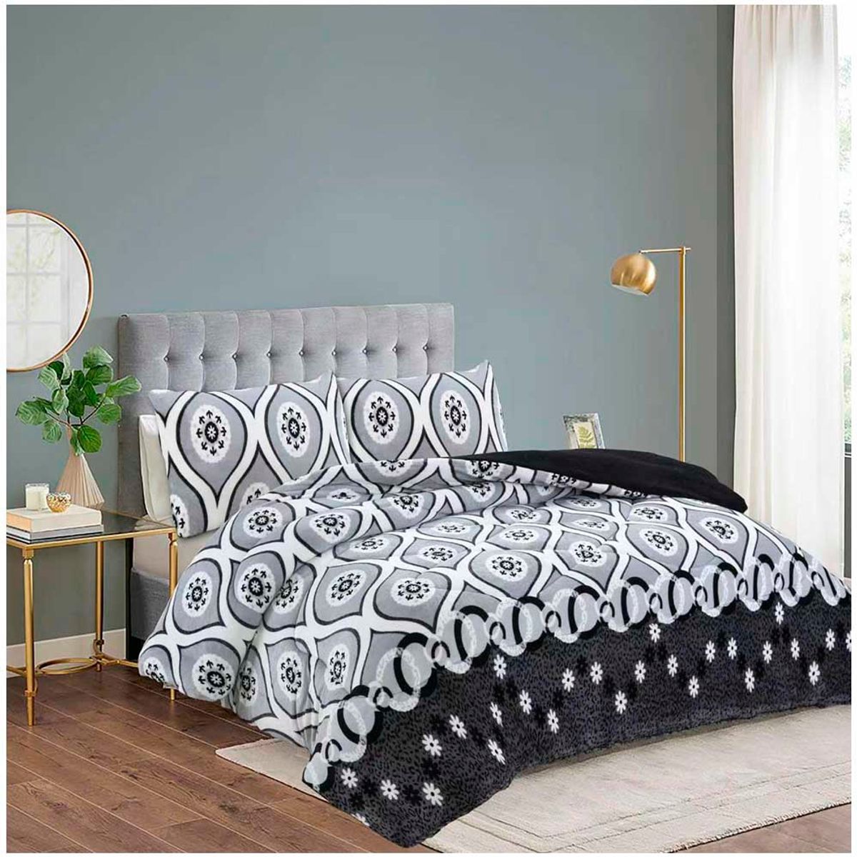 GENERICO - Cubrecama Plush con Chiporro 2 plazas.