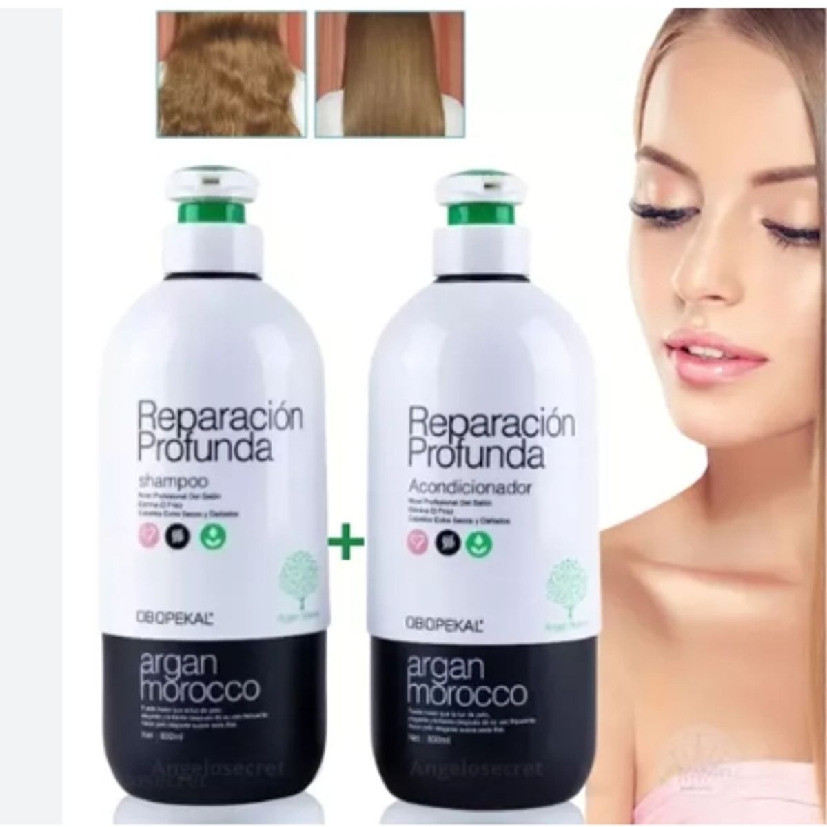 GENERICO - Shampoo y Acondicionador Reparación Profunda Argan 800ml Obopekal