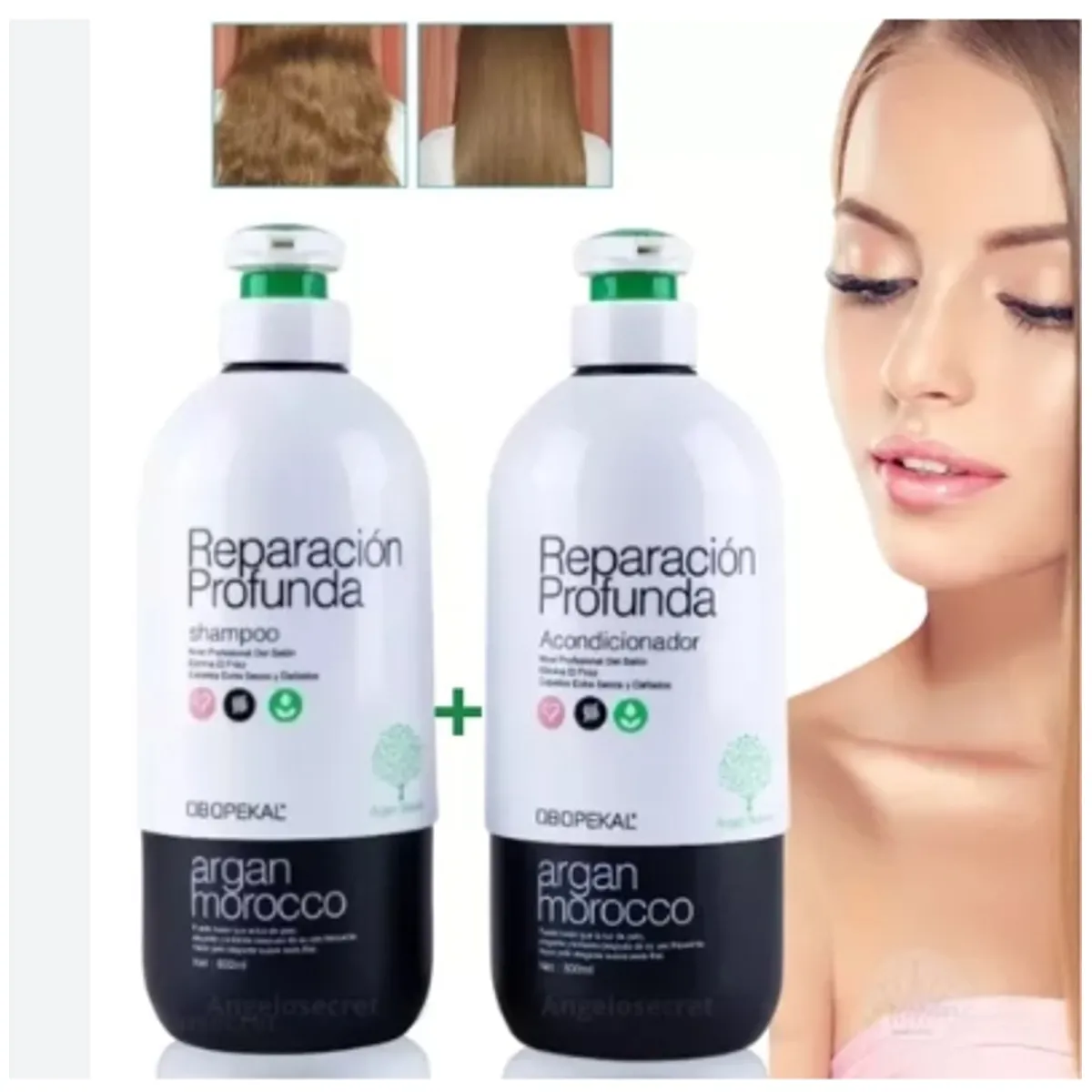 GENERICO - Shampoo y Acondicionador Reparación Profunda Argan 800ml Obopekal