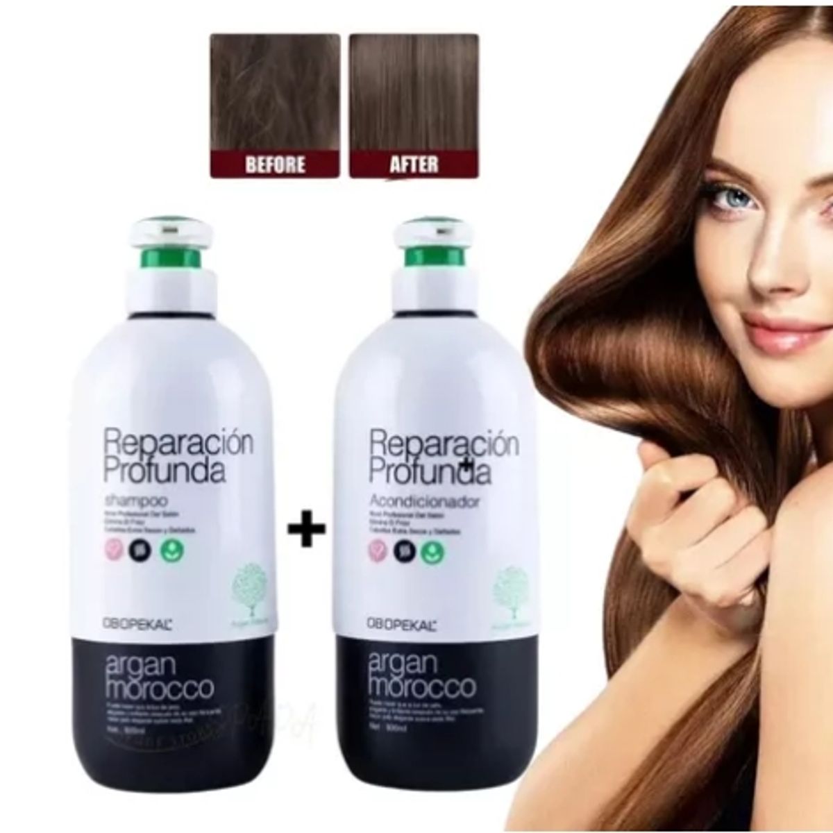 GENERICO - Shampoo y Acondicionador Reparación Profunda Argan 800ml Obopekal