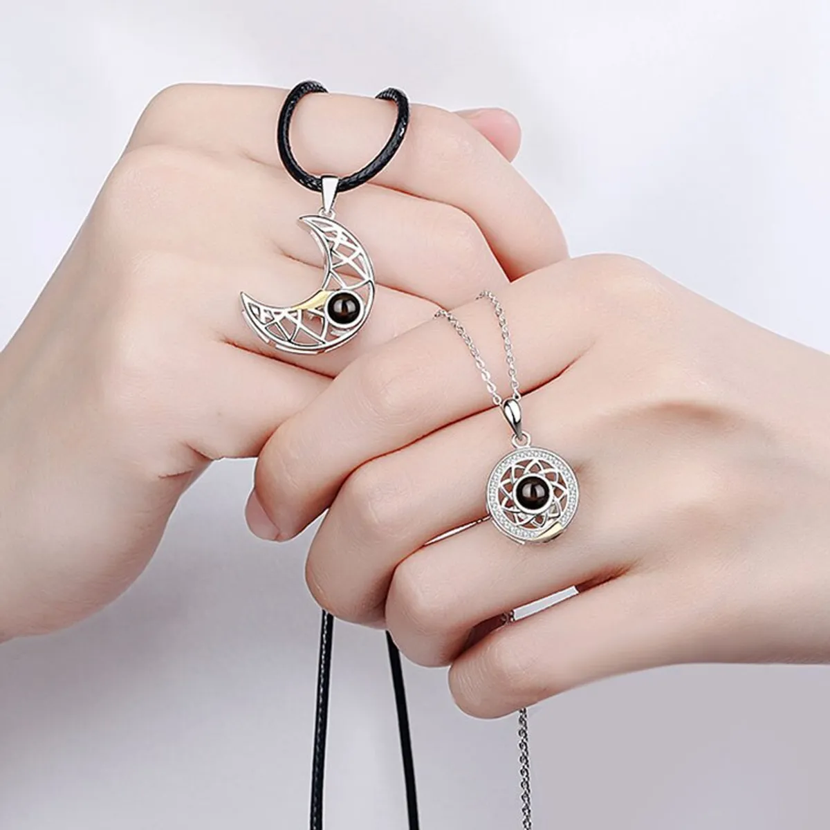 LUXURYJOYAS - 2 Collares Con Imán Parejas San Valentín El Y Ella