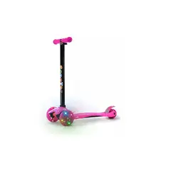 GENERICO - Scooter Monopatín 4 Ruedas Led Niño Niña Regulable Rosa