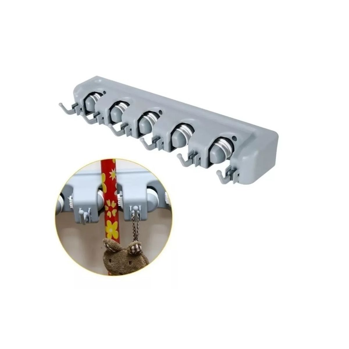 GENERICO - Rack Organizador Soporte Escobas Fregonas Palas Herra 15251