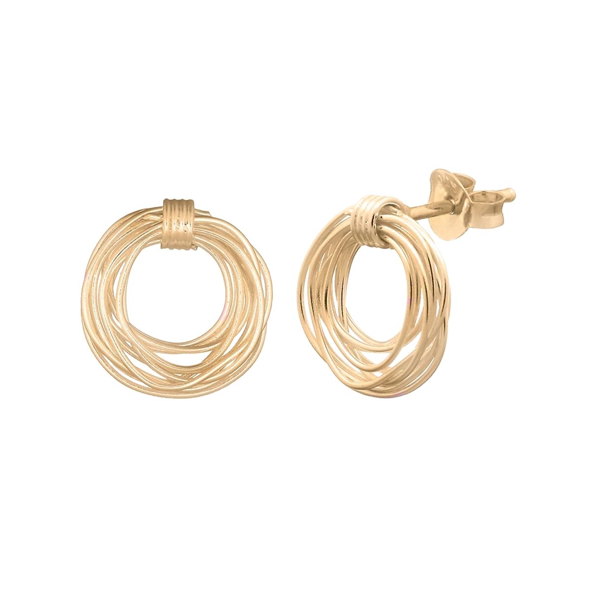 MABELITA - Aritos con Baño De Oro Nido Alambrismo