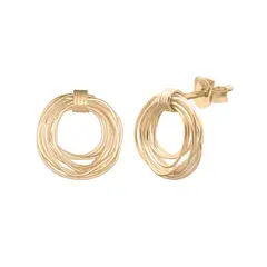 MABELITA - Aritos con Baño De Oro Nido Alambrismo