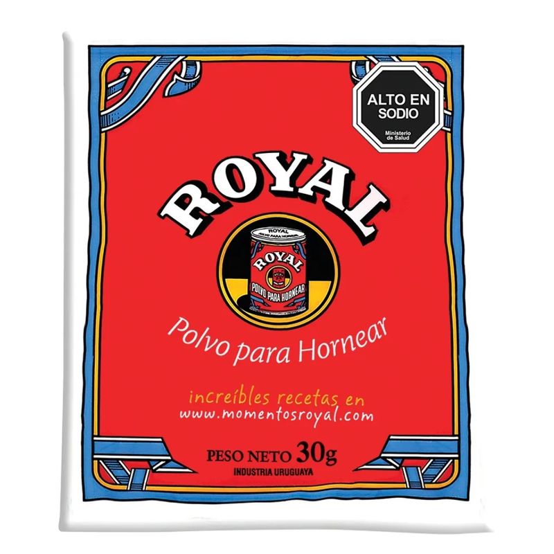 ROYAL - Polvos de Hornear Royal Display 480grs 16 unidades 30grs c/u