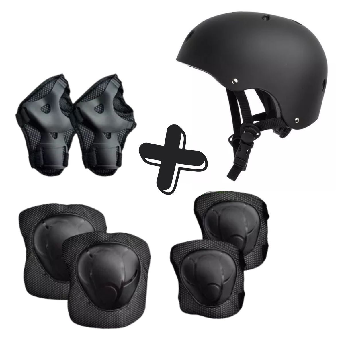 GENERICO - Set de Casco Para Niños y Niñas mas protecciones